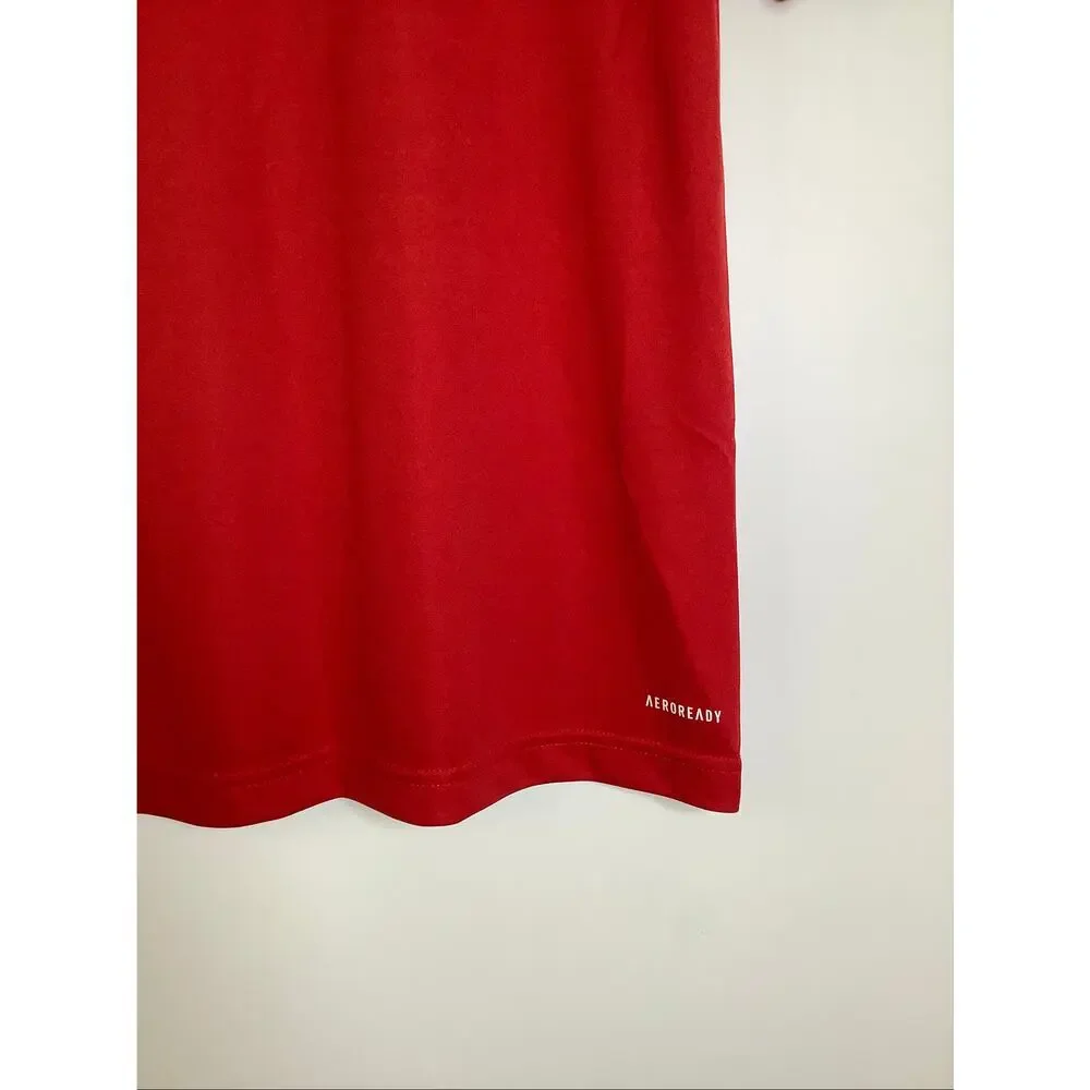 adidas Men's Small Red Entrada 22 Short Sleeve Football Jersey Athleisure B23-2